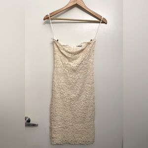 ZARA | lace strapless dress NWT, size small